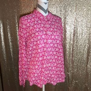 Crown & Ivy animal print button up shirt